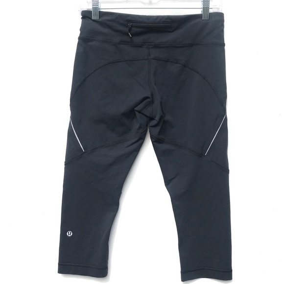 LULULEMON cropped leggings pants 6 black - Picture 4 of 5